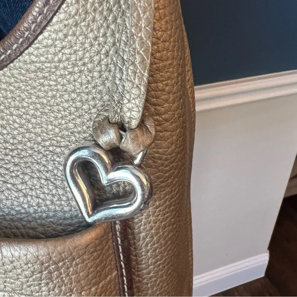 Brighton Gold Leather Shoulder Bag